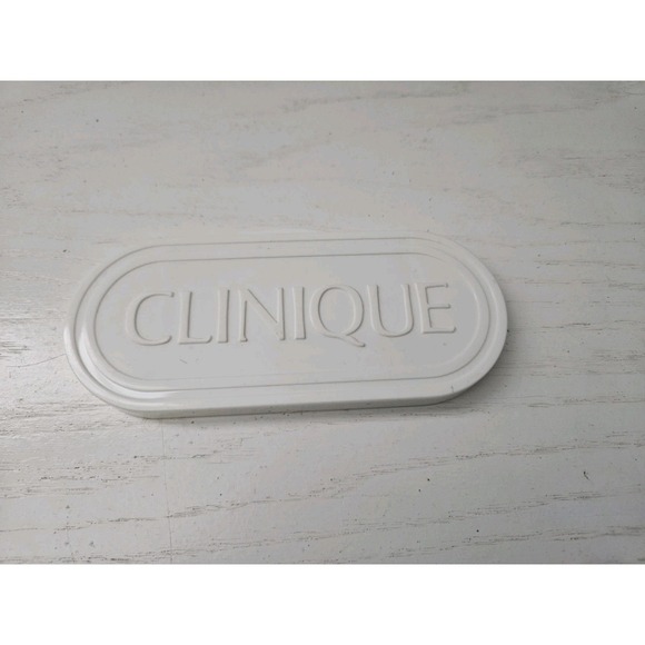 Vintage Clinique Comb‎ & Mirror Set Snap Together White 1980s Travel Compact - Picture 3 of 4
